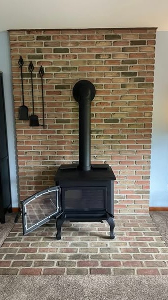 Osborn wood stove installed in a Pottstown, PA home.