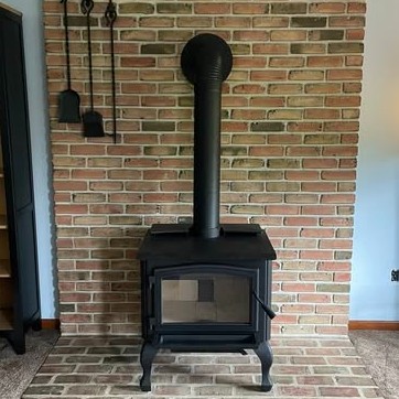 Osburn wood stove, installed in Pottstown Pennsylvania