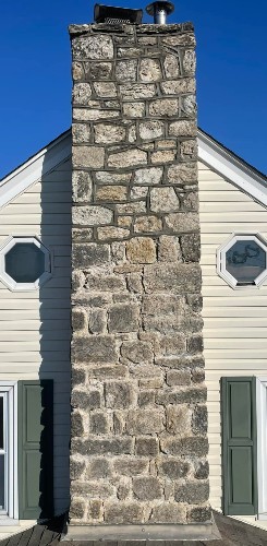 Chimney before being repointed.