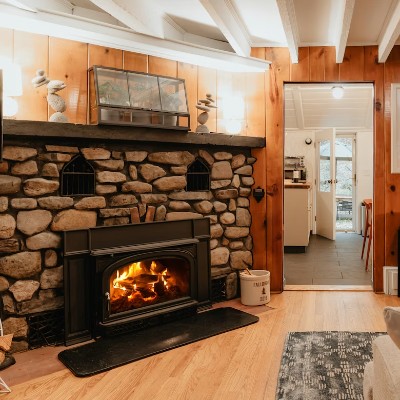 Wood stove installed in a Delaware County, PA home.