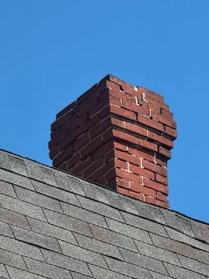 Before chimney repair in Delaware County, PA.